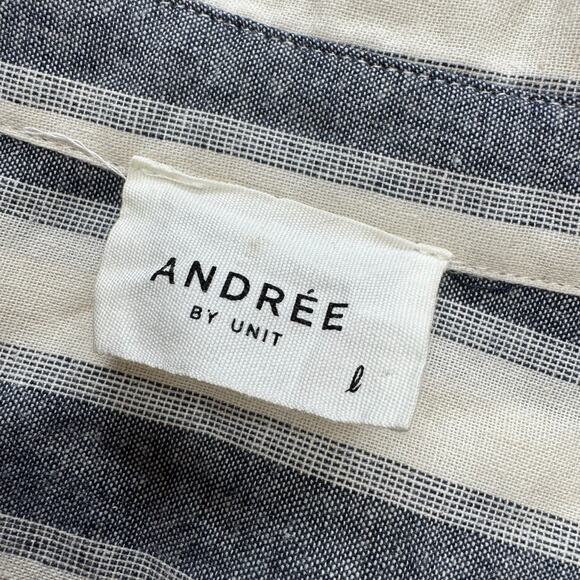 Andree by Unit | Blue & White Stripe Cotton Dress - Picture 4 of 5
